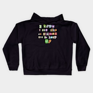 I Know I Ski Like An Oldman Try To Keep Up Kids Hoodie